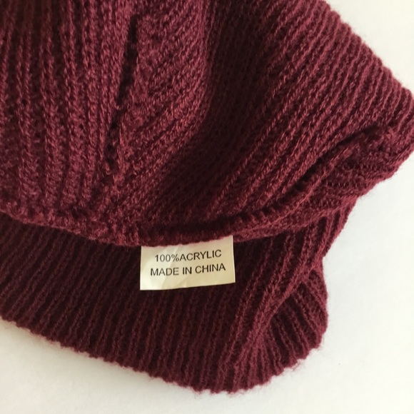 Neff Unisex Men’s Women’s Beanie Maroon - Picture 3 of 3